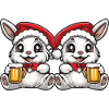 Bunny Christmas Team Beer