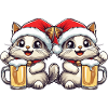 Cats Christmas Beer Team