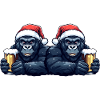 Gorilla Weihnachten Bier Team