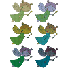 Fee 6fold multicoloured