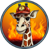 Brigade de pompiers girafe