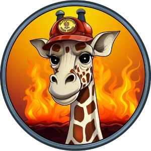 Vigili del fuoco giraffa