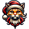 Cat Retro Christmas
