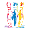 Oldschool Bowling Drawing