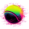 Tennis Ball Synthwave Style