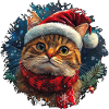 Cat Santa Claus