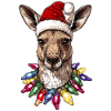 Kangaroo Australia Christmas Hat Xmas