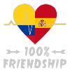 Colombia and Spain 100% friendship