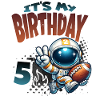 Astronaut 5th Birthday Football