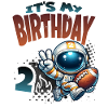 Astronaut 2nd Birthday Football