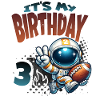 Astronaut 3rd Birthday Football