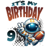 Astronaut 9th Birthday Football
