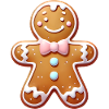 Joyful Gingerbread Man Illustration