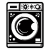 Washing machine black and white