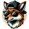 Fuchs mit Sonnenbrille und Cap