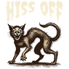 sifflement de chat effrayant illustration