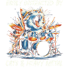 Kat Heavy Metal Musik Humor Sjov Gaveide