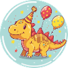 Dinosaur stegosaurus birthday comic