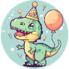 Dinosaur T-Rex Birthday Comic