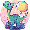 Dinosaur brontosaurus birthday comic
