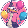 Ostrich Birthday Comic