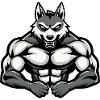 Husky Dog Muscles Fitness