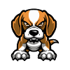 Mascotte de chien beagle