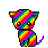Chaton arc-en-ciel