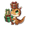 Christmas Dino T-Rex Christmas Party