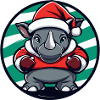 Rhino Christmas Animal