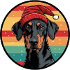 Doberman Dog Christmas Animal