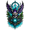 Owl with magical elements.