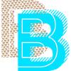 Cooler Buchstabe B