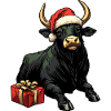 Stier Weihnachtsmann
