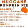 Recette MugCake Pumpkin Pie