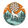 Loup hurlant avec pizza lune