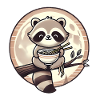 Raccoon Ramen Moonlight Delight