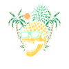 Funny pineapple skull