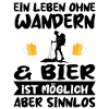Wandern Bier Wanderer Geschenk