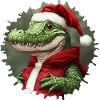 Crocodile Père Noël