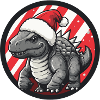Dinosaur stegosaurus Christmas animal