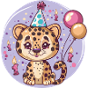 Bande dessinée d’anniversaire léopard