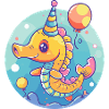 Bande dessinée d’anniversaire hippocampe