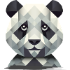 Blid kraft: Panda i geometrisk kunst