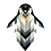 Geometric Penguin – Frosty Elegance