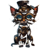Chat steampunk