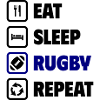 Manger dormir rugby répéter