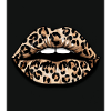 leopard lips with black