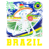 Brasile Brasile camicia brasiliana Rio de Janeirao brasiliana
