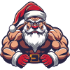 Père Noël Muscles Fitness